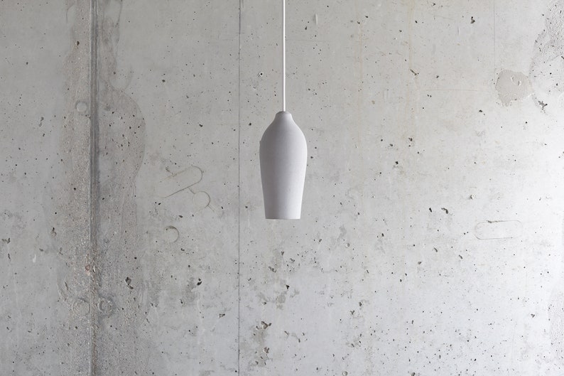 Pendant light AUBERGINE from concrete concrete pendant light industrial pendant light concrete industrial lamp image 1