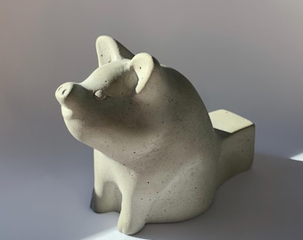 Elevadores de patas de maceta de hormigón modernos: juego de 3 hechos a mano