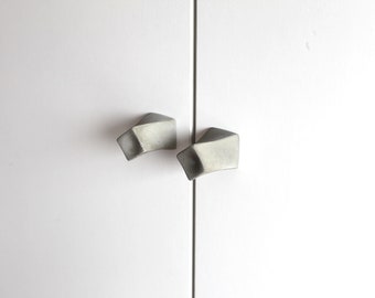 Handmade Concrete Furniture Handle Set: Modern Cabinet Knob (Set of 2)