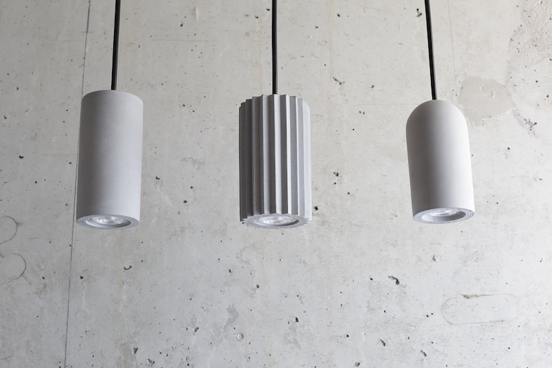 Pendant Light Set of 3 Set of 3 Concrete Pendant Modern Etsy