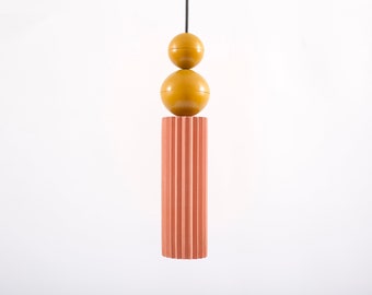 Pendant light NERINGA (epoxy bubble) from concrete | pendant light | chandelier from concrete | colored concrete | concrete pendant light |