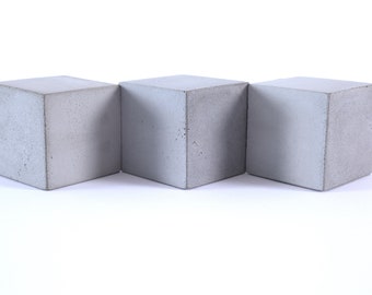 Moderne betonnen potpoten: handgemaakte plantenverhogers, set van 3