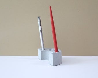 Concrete pen holder STAR TREK | concrete pen holder | concrete desk organiser | minimal pen holder