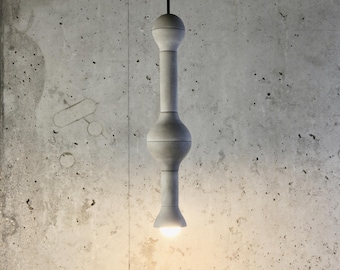 Handmade Concrete Pendant Light: Modern Cylinder Chandelier