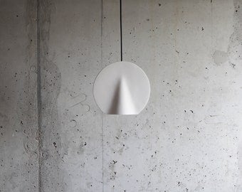 Pendant light THE DISC from plaster | white pendant light | chandelier from plaster | cylinder chandelier | white cylinder chandelier