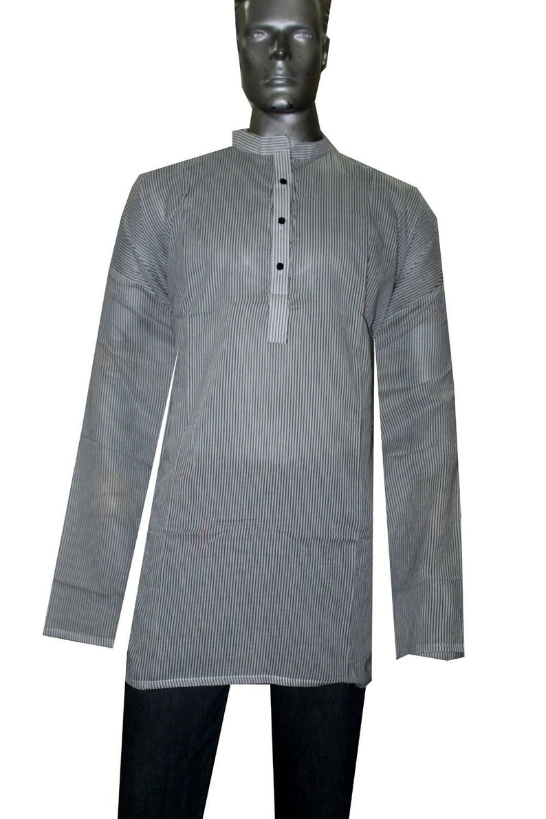 Indian 100/% Cotton Men Shirt Tunic loose fit Plain Yellow Solid Plus Size Kurta