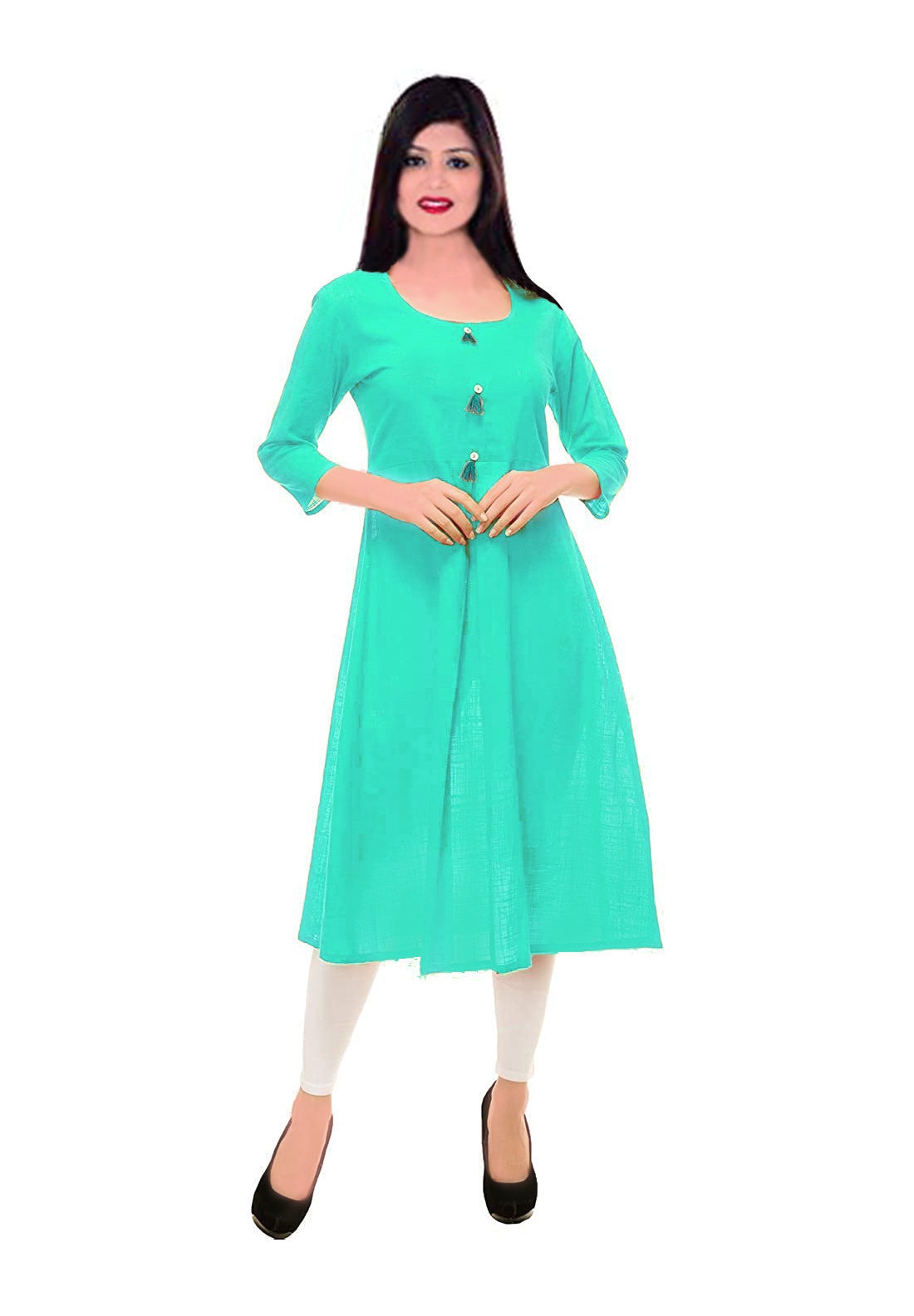 plain long frock suit