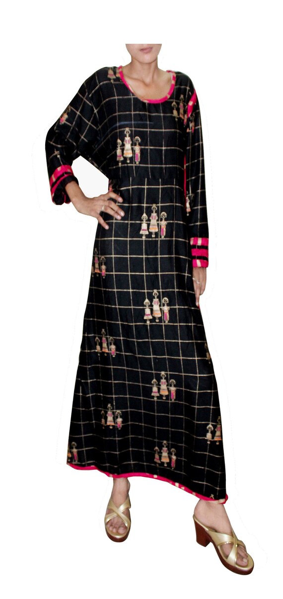 Indian Women/'s Cotton Long Dress Ethnic Elephant Print Tunic Casual Frock Suit Plus Size