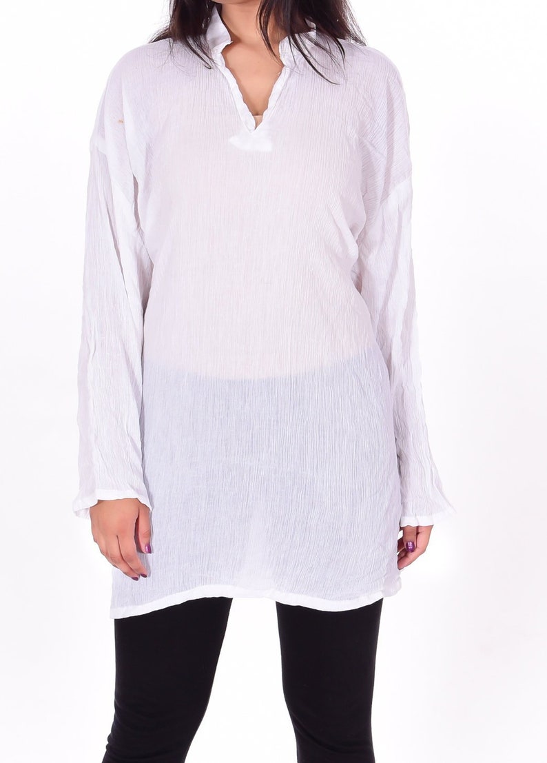 Indian Women 100 Cotton Top Tunic Plus Size Solid Multi Color Etsy