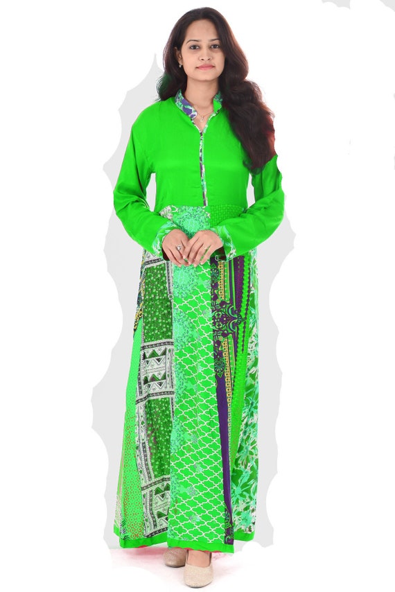 long frock green colour