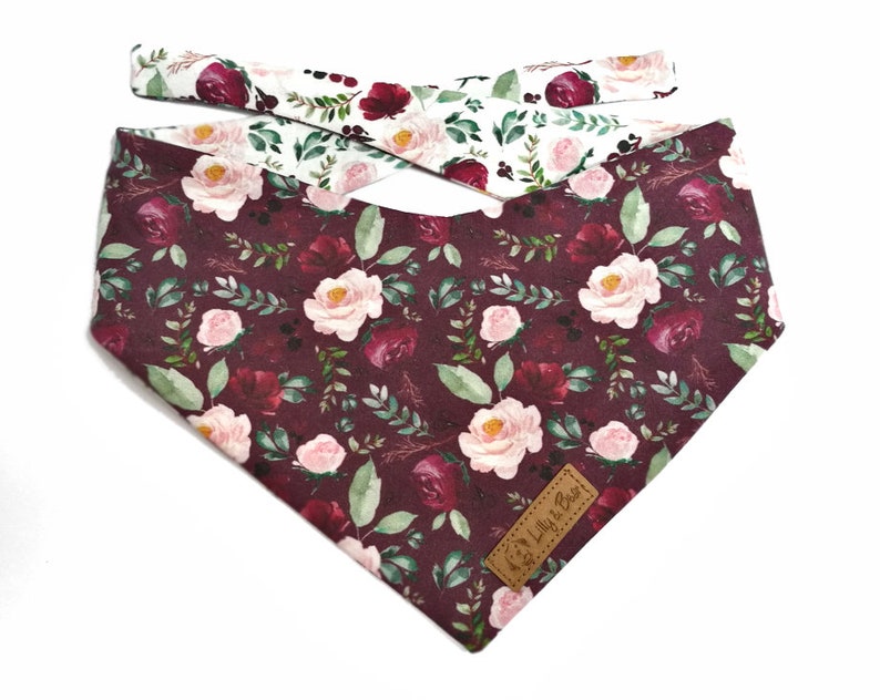 Halstuch für Hunde mit Blumen Wendehalstuch Hunde Bandana Etsy