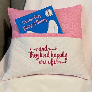 And They Lived Happily Ever After, Reading Pillow, Book Pillow, Pocket Pillow, Pillow Cover