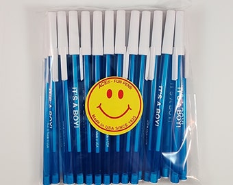 Baby Shower party favor ballpoint pens "IT'S A BOY" package of 25