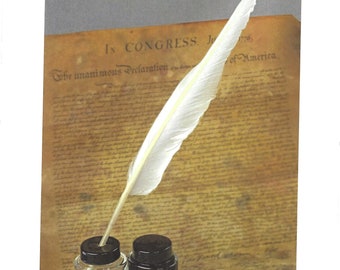 Bolígrafo pluma de ganso