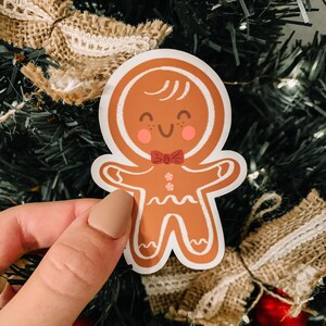 Christmas Sticker | Gingerbread Man | Vinyl Sticker, Gingerbread Sticker, Holiday Sticker, Gingerbread Cookie, Christmas Cookie, Christmas