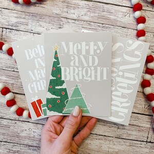Christmas Card Pack | Card Set | Greeting Cards, Rustic Christmas, Handmade Christmas Cards, Hand Lettered Christmas Card, Holiday Card Set