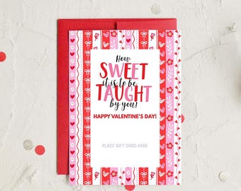 Teacher Appreciation Gift Card Holder | Valentine Card, Coffee Card, Gift Card, Valentine Gift Card Holder, Teacher Card, Gift for Teacher