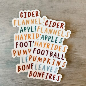 Fall Sticker | Autumn Favorites | Jumbo Sticker, Clear Sticker, Vinyl ...