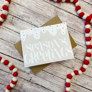 Christmas Card | Season&#39;s Greetings | Greeting Card, Christmas Magic, Handmade Christmas Card, Rustic Christmas Card, Simple Christmas Card