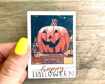 Halloween Sticker | Halloweentown Polaroid | Vinyl Sticker, Polaroid Sticker, Fall Sticker, Pumpkin Sticker, Halloweentown Sticker, Decal
