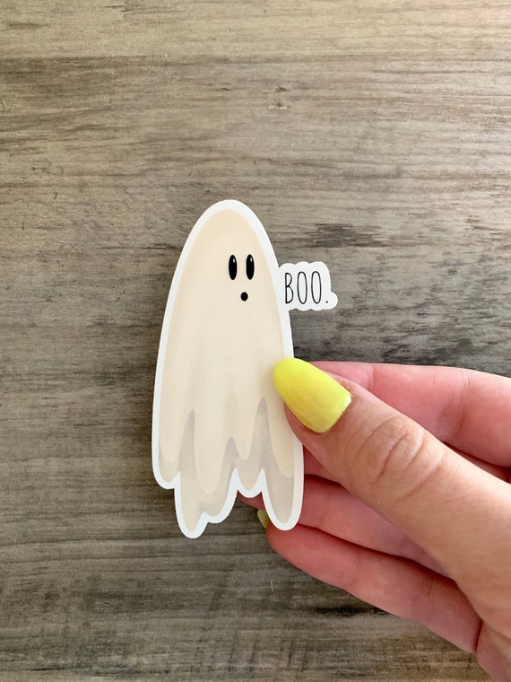 Halloween Sticker | Boo | Ghost Sticker, Vinyl Sticker, Spooky Sticker, Decal, Fall Sticker, Halloween, Spooky, Autumn Sticker