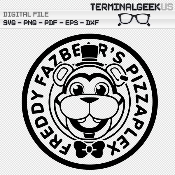 Five Nights at Freddy's Security Breach Megaplex Logo (With Text) Svg Png Pdf Dxf Eps Cricut Silhoutte Sublimation Coloring Page