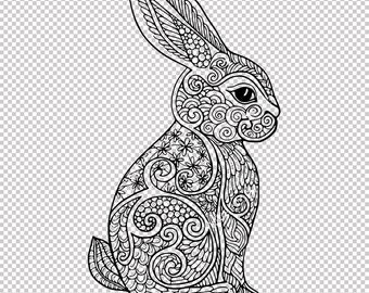 Download Mandala bunny | Etsy