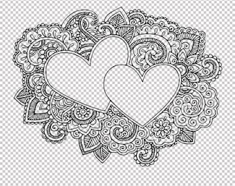 Download Heart mandala svg | Etsy