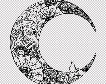 Download Moon Mandala Svg Etsy PSD Mockup Templates