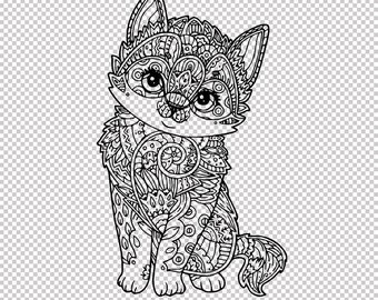 Download Mandala Cat Svg Etsy