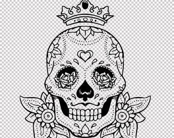 Download Skull With Crown Svg Etsy