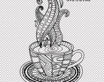 Download Mandala Coffee Svg Etsy
