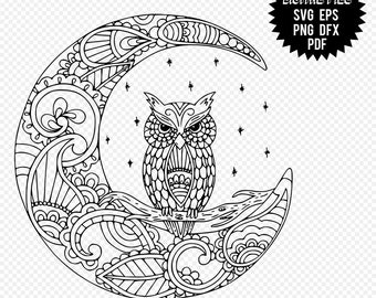 Download Owl Mandala Svg Etsy