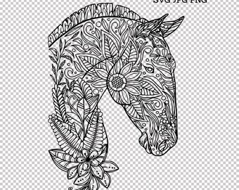 Horse Mandala Svg Etsy
