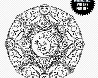 Download Sun Mandala Svg Etsy