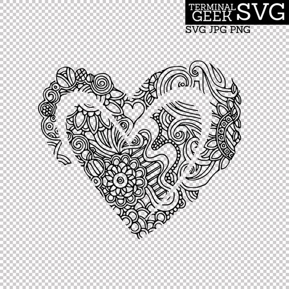 Free Free Heart Mandala Cricut 861 SVG PNG EPS DXF File