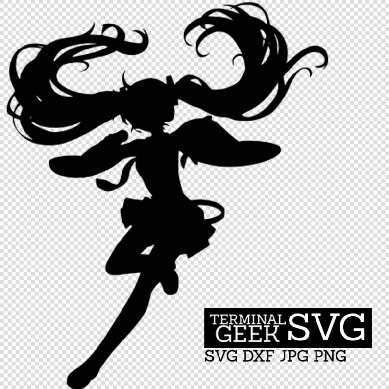 Download Hatsune Miku Anime Japan SVG DFX JPG Cricut Silhoutte Cut ...