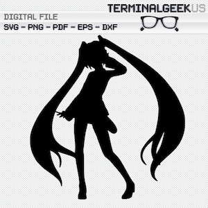 Hatsune Miku Anime Japan SVG DFX JPG Cricut Silhoutte Cut File
