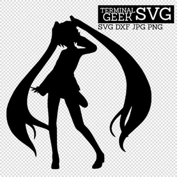 Download Hatsune Miku Anime Japan SVG DFX JPG Cricut Silhoutte Cut File | Etsy