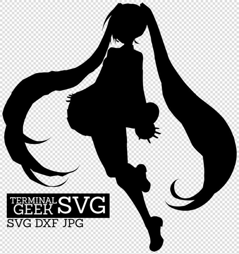 Hatsune Miku Anime Japan SVG DFX JPG Cricut Silhoutte Cut File | Etsy