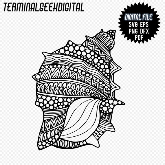 Download Shell Globe Zentangle Mandala Svg Png Dxf Eps Pdf Cricut Etsy
