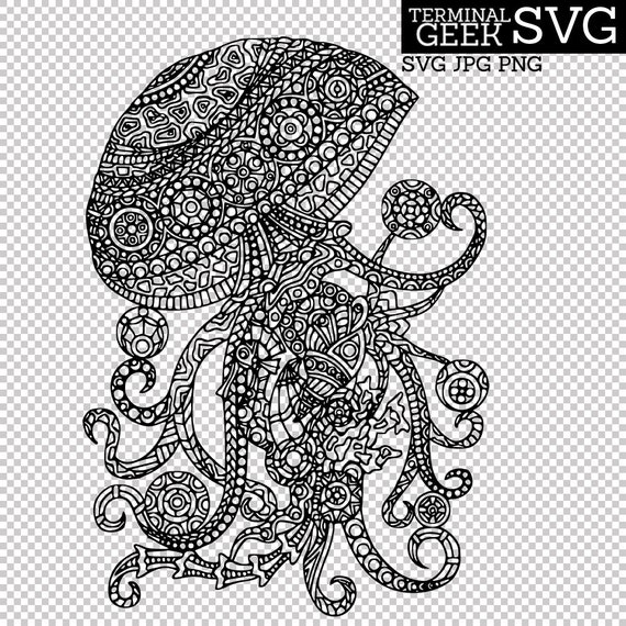Download Mandala Coloring Pages Jellyfish Coloring And Drawing