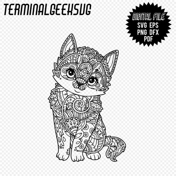 Free Free 61 Cricut Cat Mandala SVG PNG EPS DXF File
