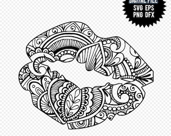 S.W.A.K. Zentangle Mandala Svg Png Eps Dxf Cricut Silhouette