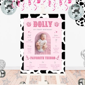 Man I Feel Like Im One Birthday Milestone Sign | Let&#39;s Go Girls | Disco Cowgirl | Space Cowgirl | 1st Birthday Girl | Printable Sign