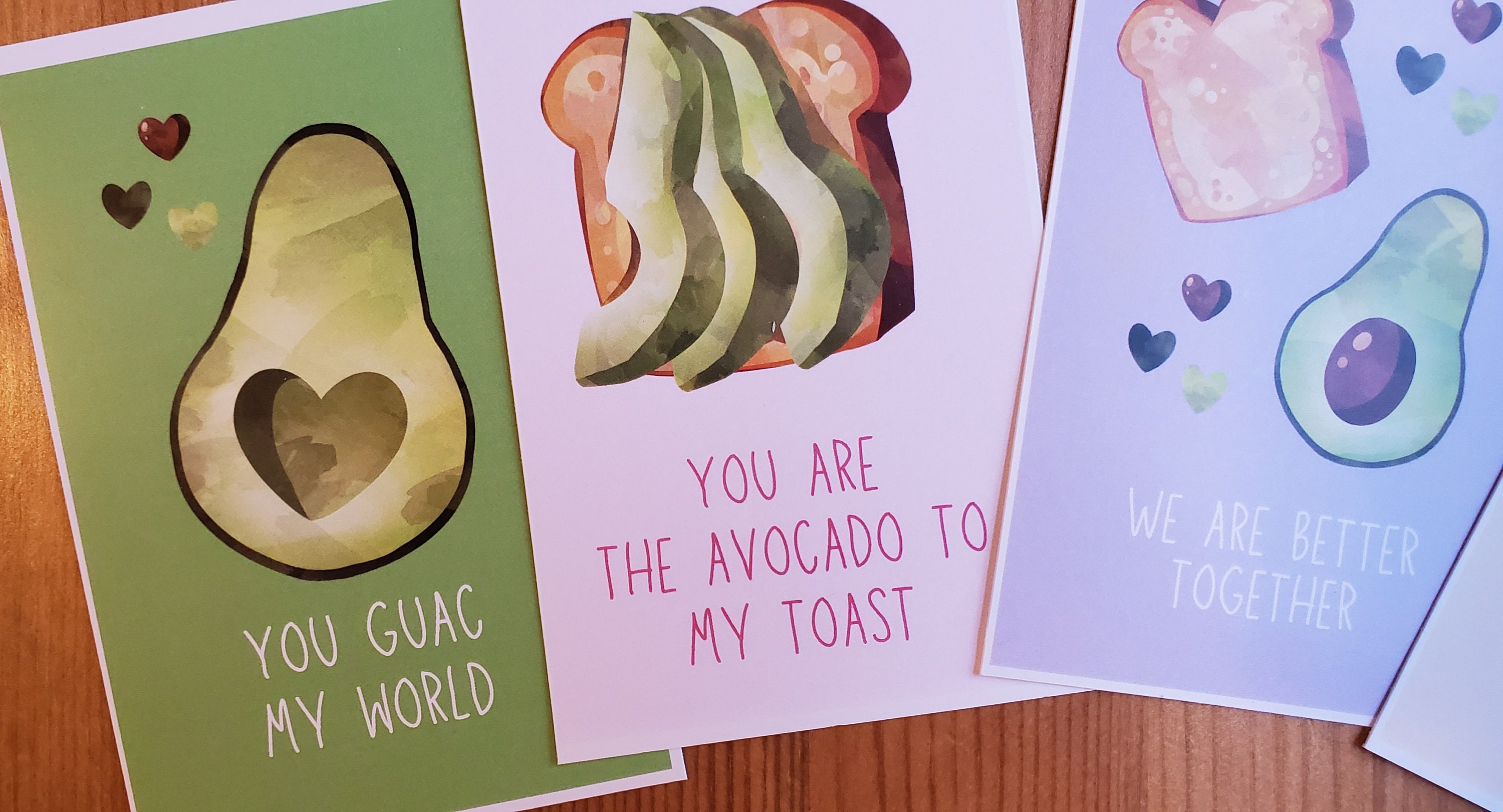 Avocado Valentines Day Cards Avocado Valentines Kids Etsy