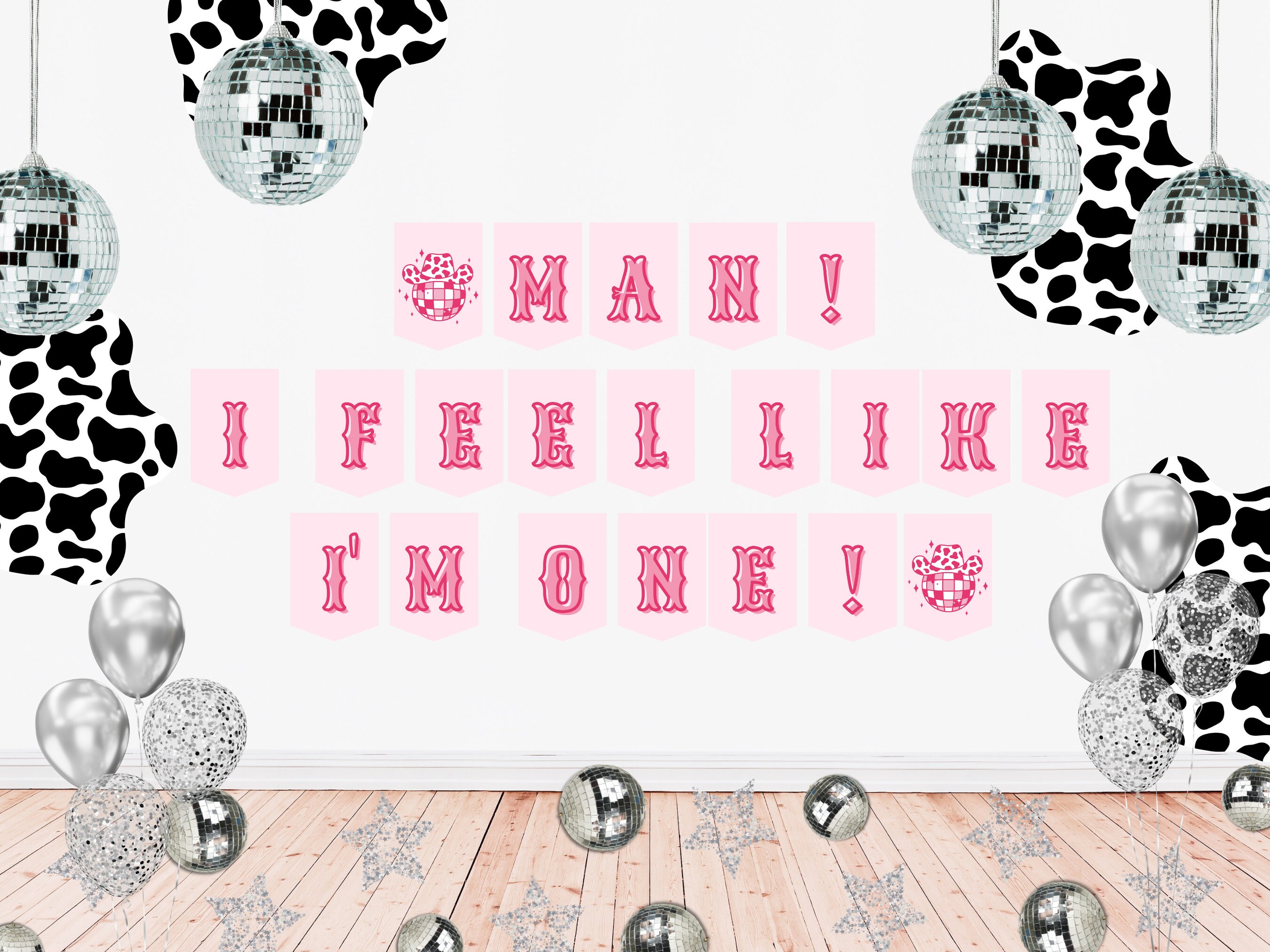 Man I Feel Like I'm One! Birthday Bundle | Disco Cowgirl Birthday
