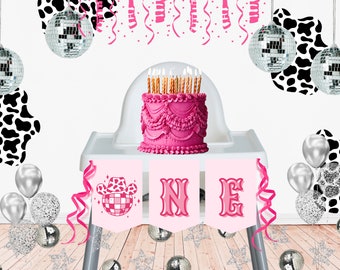 "Man I Feel Like I'm One" Disco Cowgirl Banner - Western 1st Birthday Party Decorations - View #9
