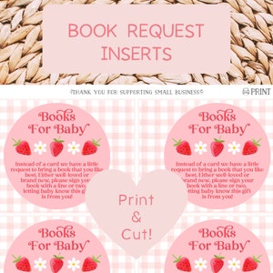 Babyshowerboeken aardbei voor babykaarten | Bes zoete babyshower | Iemand Berry Sweet is onderweg | Bessenspecial | Afdrukbaar