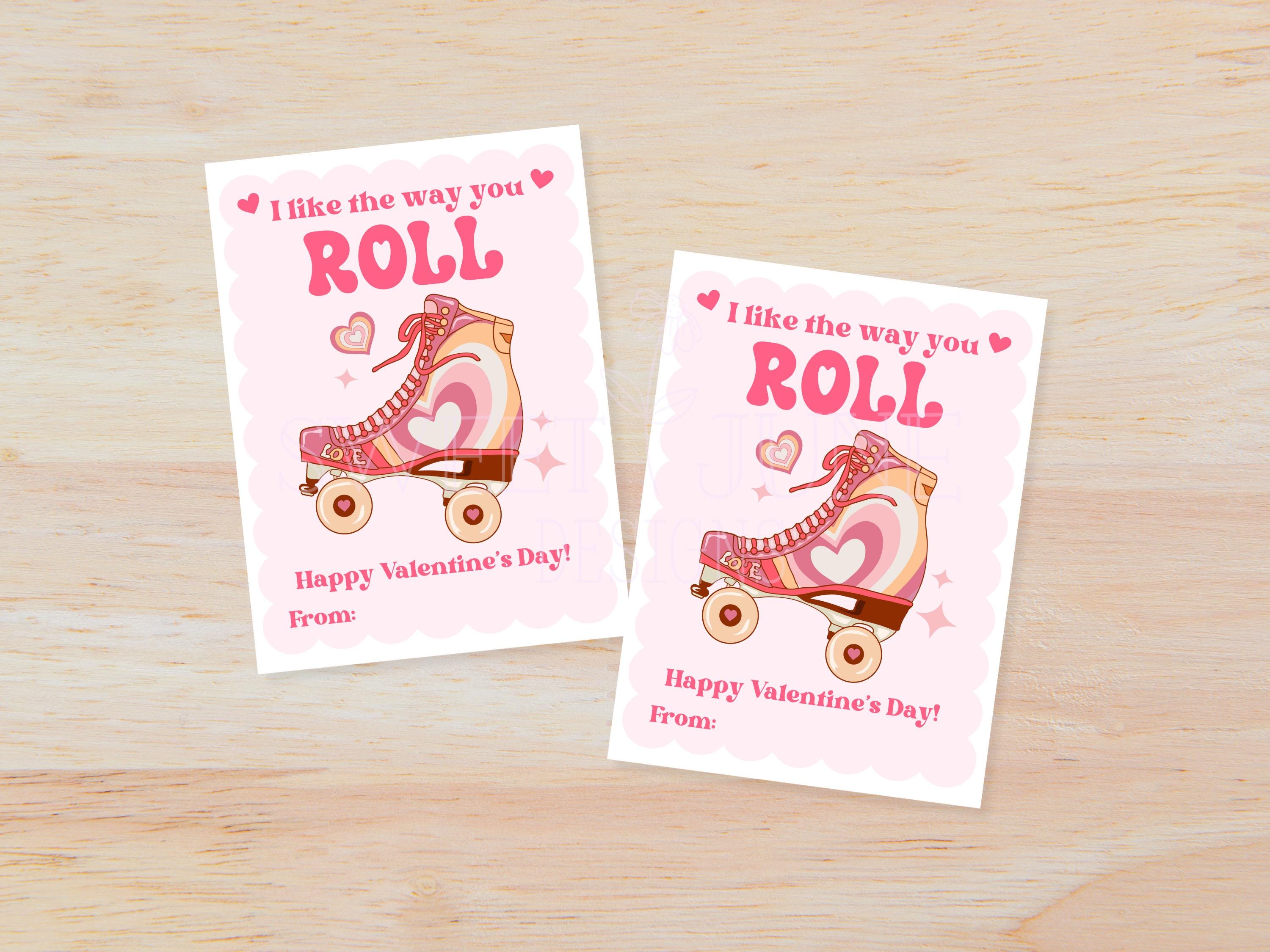 Rollerskate Valentines Day Cards | School Valentine | Kids Valentines ...